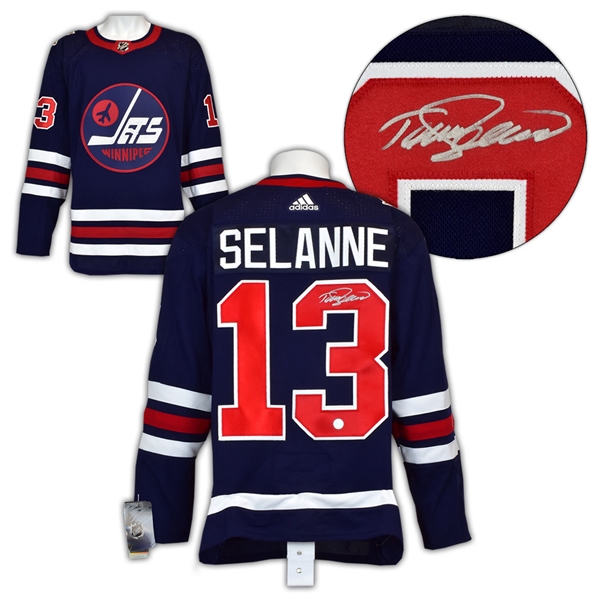 Teemu Selanne Winnipeg Jets Autographed Vintage Adidas Authentic Hockey Jersey