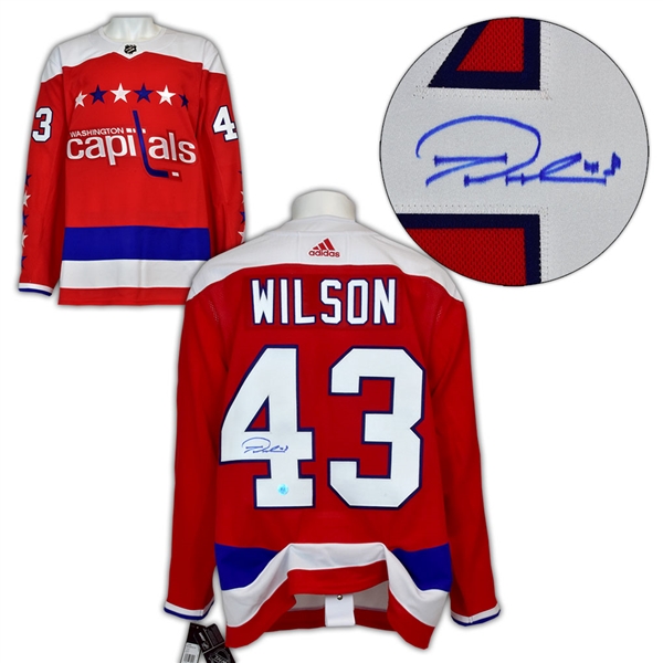 Tom Wilson Washington Capitals Signed Retro ALT Adidas Authentic Hockey Jersey