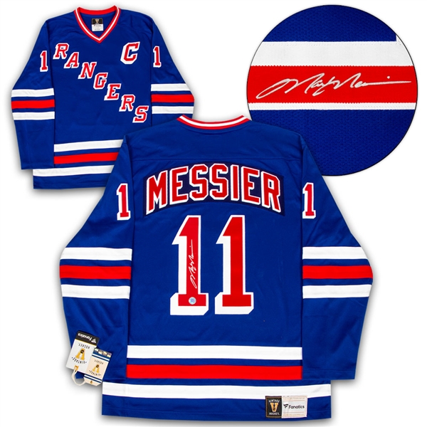 Mark Messier New York Rangers Autographed Fanatics Vintage Hockey Jersey 