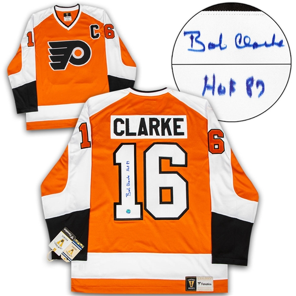 Bobby Clarke Philadelphia Flyers Autographed Fanatics Vintage Hockey Jersey