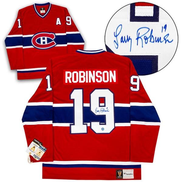Larry Robinson Montreal Canadiens Autographed Fanatics Vintage Hockey Jersey