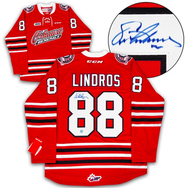 Eric Lindros Oshawa Generals Autographed CCM Premier CHL Hockey Jersey