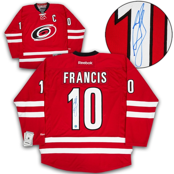 Ron Francis Carolina Hurricanes Autographed Reebok Premier Hockey Jersey