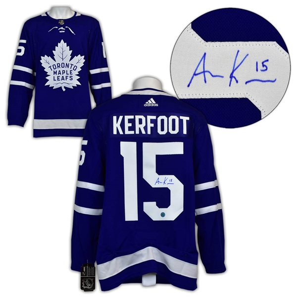 Alex Kerfoot Toronto Maple Leafs Autographed Adidas Authentic Hockey Jersey