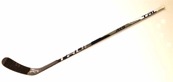 Mitch Marner Toronto Maple Leafs Autographed Game Used True AX9 Hockey Stick