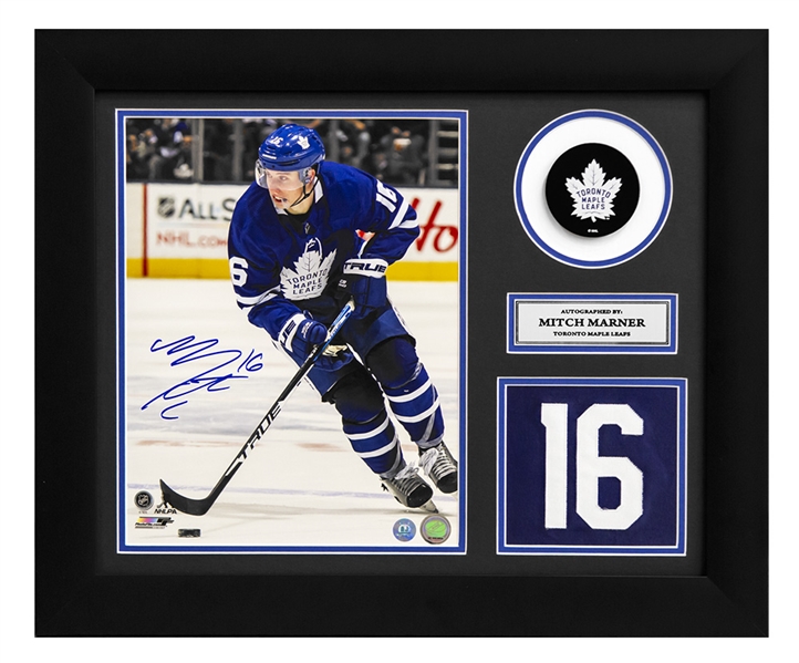 Mitch Marner Toronto Maple Leafs Autographed Franchise Jersey Number 20x24 Frame