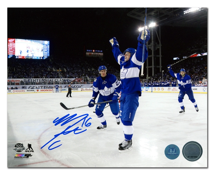 Mitch Marner Toronto Maple Leafs Signed 2017 Centennial Classic 16x20 Photo