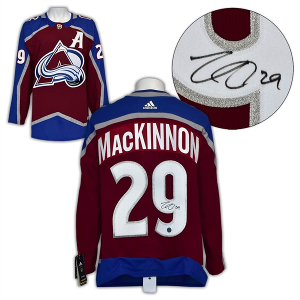 Nathan MacKinnon Colorado Avalanche Autographed Adidas Authentic Hockey Jersey