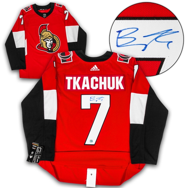 Brady Tkachuk Ottawa Senators Autographed Adidas Authentic Hockey Jersey