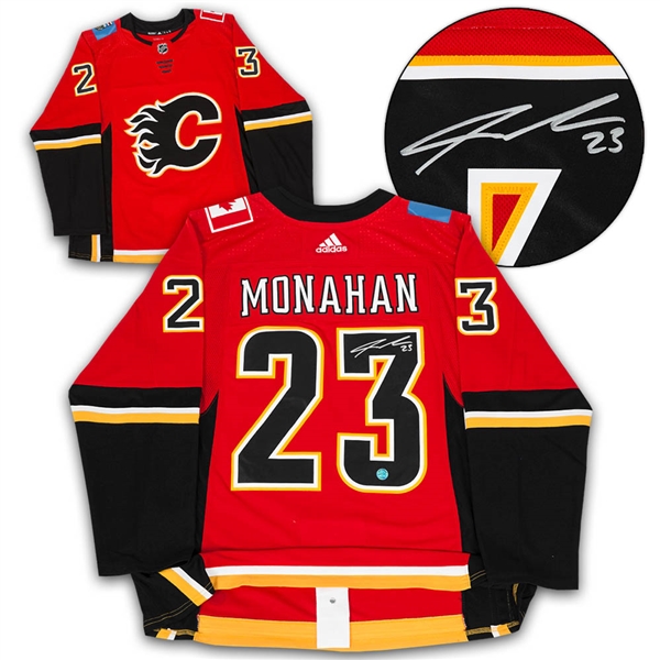 Sean Monahan Calgary Flames Autographed Adidas Authentic Hockey Jersey