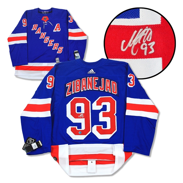 Mika Zibanejad New York Rangers Autographed Adidas Authentic Hockey Jersey