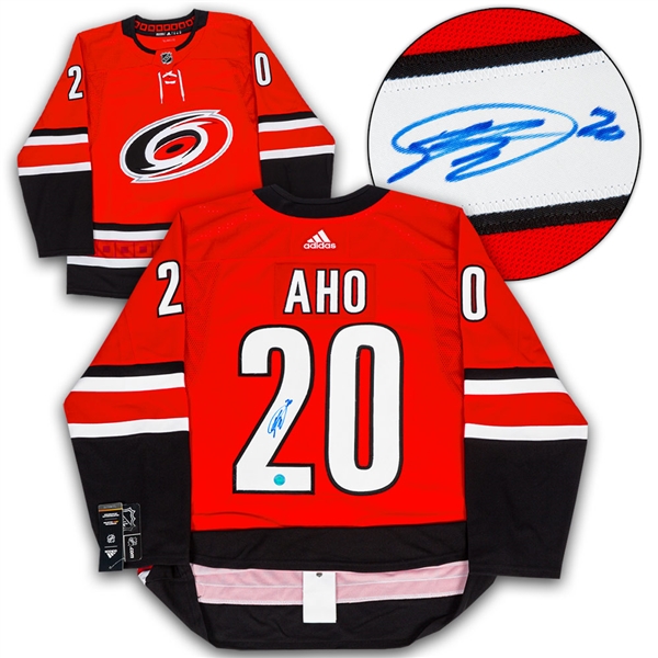 Sebastian Aho Carolina Hurricanes Autographed Adidas Authentic Hockey Jersey
