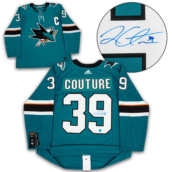 Logan Couture San Jose Sharks Autographed Adidas Authentic Hockey Jersey