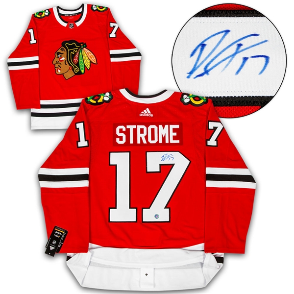 Dylan Strome Chicago Blackhawks Autographed Adidas Authentic Hockey Jersey