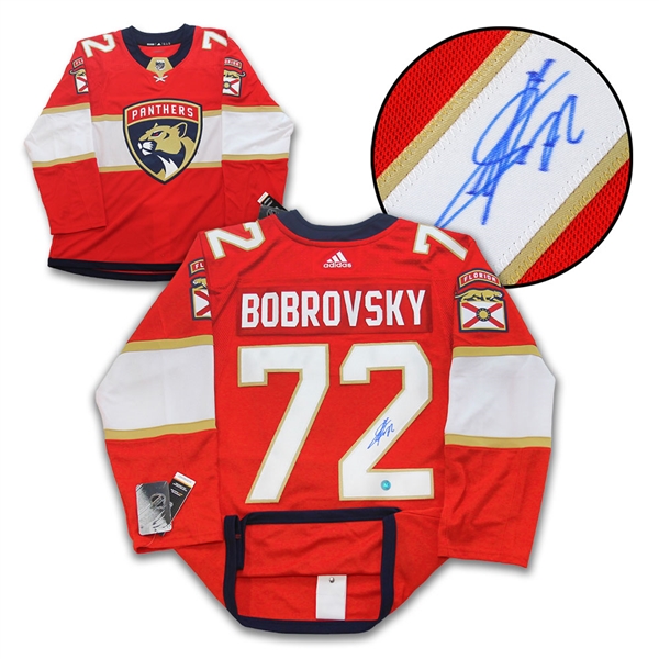 Sergei Bobrovsky Florida Panthers Autographed Adidas Authentic Hockey Jersey