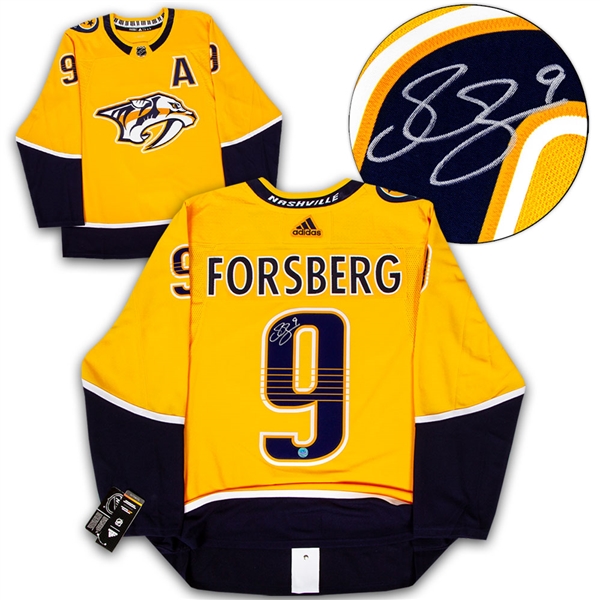 Filip Forsberg Nashville Predators Autographed Adidas Authentic Hockey Jersey