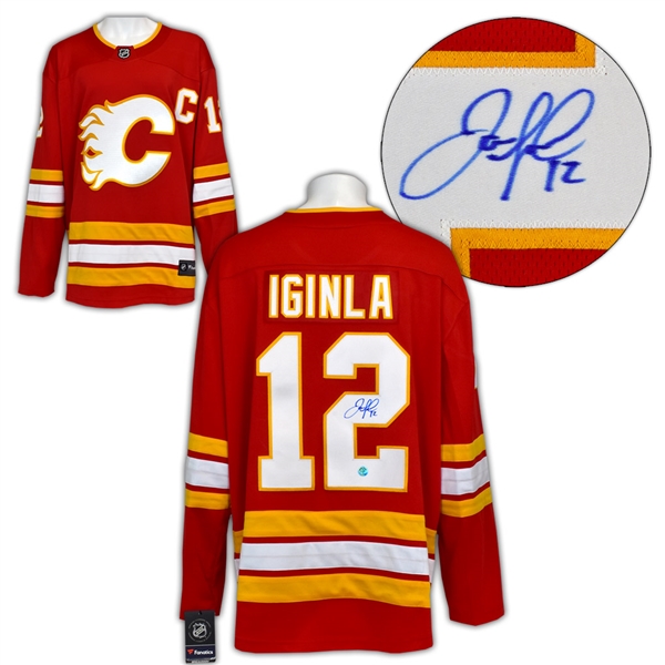 Jarome Iginla Calgary Flames Autographed Retro Alternate Fanatics Hockey Jersey