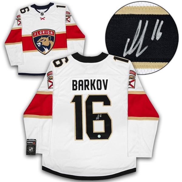 Aleksander Barkov Florida Panthers Autographed White Fanatics Hockey Jersey