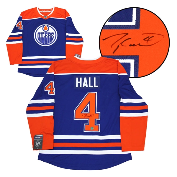 Taylor Hall Edmonton Oilers Autographed Fanatics Alternate Hockey Jersey