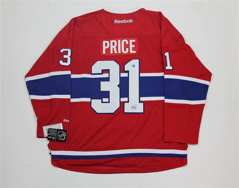 Carey Price Montreal Canadiens Autographed Red Reebok Premier Hockey Jersey - Size XXL