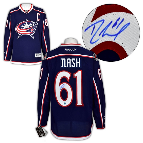 Rick Nash Columbus Blue Jackets Autographed Reebok Premier Hockey Jersey