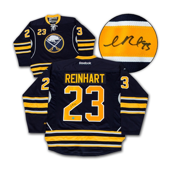 Sam Reinhart Buffalo Sabres Autographed Rookie Reebok Premier Hockey Jersey