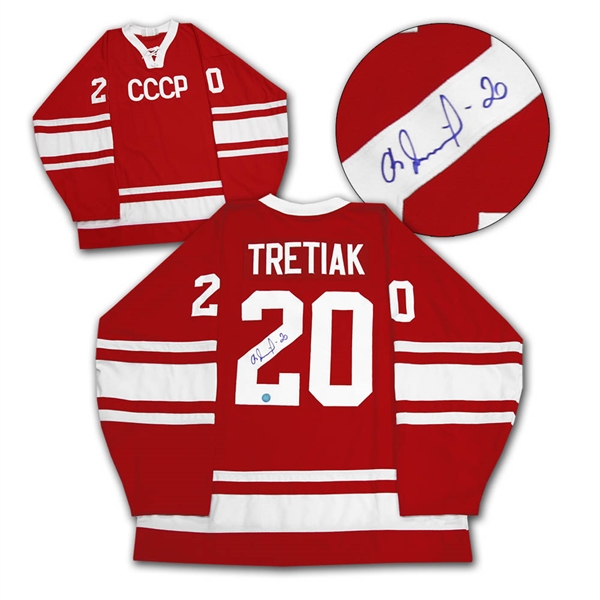 Vladislav Tretiak CCCP-Russia Autographed 1972 Summit Series Hockey Jersey