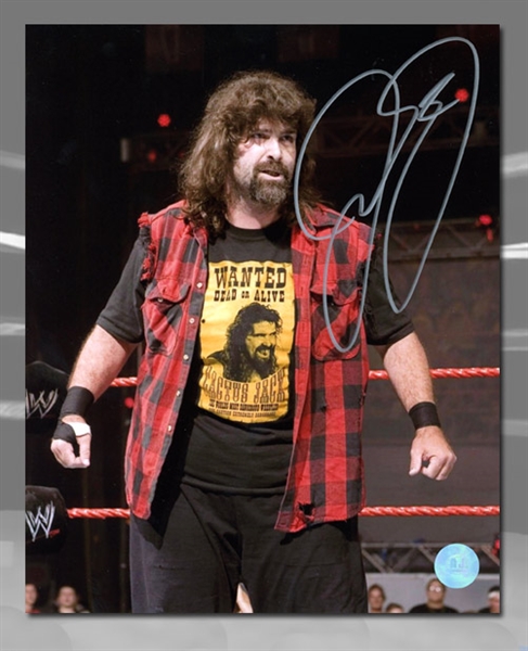 Mick Foley WWE Autographed Cactus Jack Wrestling 16x20 Photo