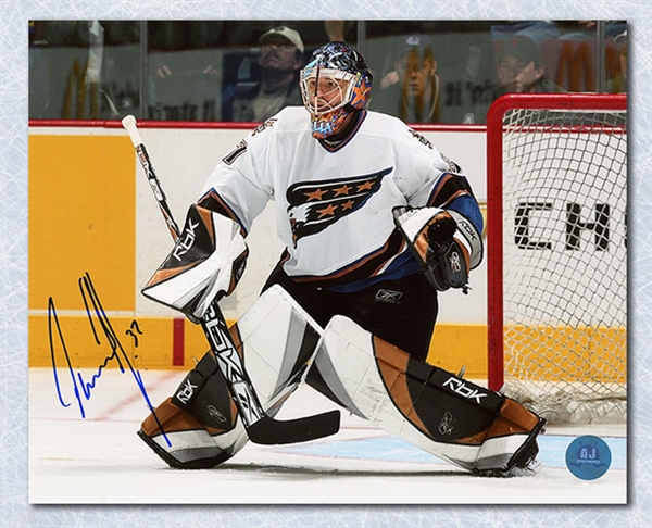 Olaf Kolzig Washington Capitals Autographed Hockey Goalie 16x20 Photo
