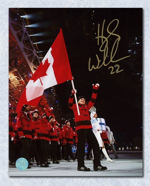 Hayley Wickenheiser Team Canada Autographed 2014 Olympic Flag Bearer 16x20 Photo