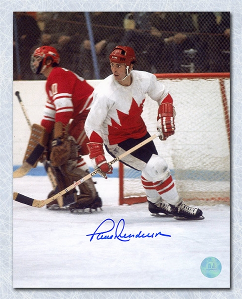 Paul Henderson Team Canada Autographed 1972 Summit Series Action 16x20 Photo