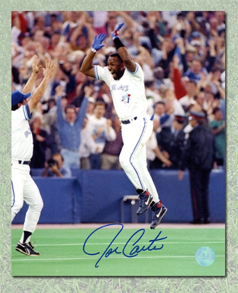 Joe Carter Toronto Blue Jays Autographed 1993 World Series Walk Off 16x20 Photo