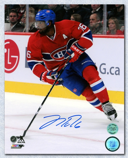 P.K. Subban Montreal Canadiens Autographed Hockey Playmaker 16x20 Photo