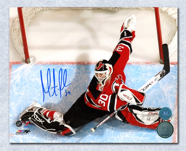 Martin Brodeur New Jersey Devils Autographed Overhead Goal Crease 16x20 Photo