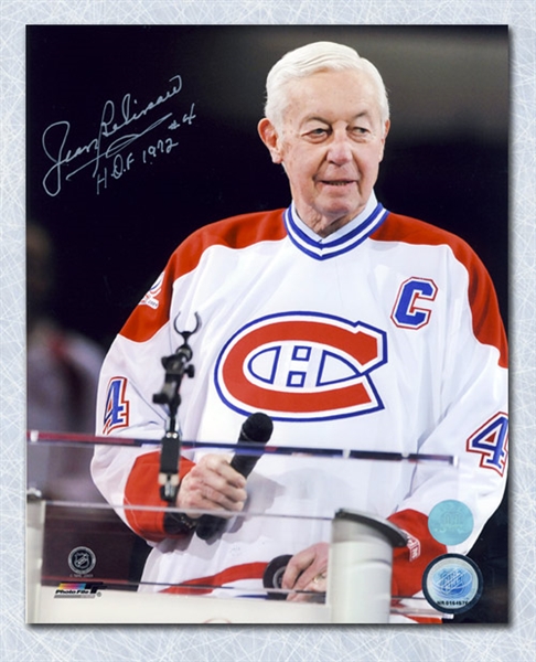 Jean Beliveau Montreal Canadiens Signed 100th Anniversary Ceremony 16x20 Photo