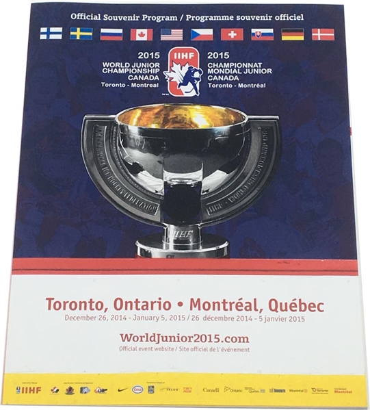 2015 IIHF World Junior Hockey Championship Official Program - McDavid / Domi