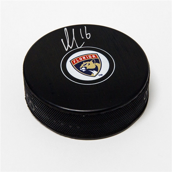 Aleksander Barkov Florida Panthers Signed Autograph Model Hockey Puck