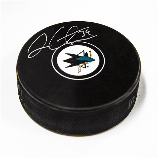 Logan Couture San Jose Sharks Signed Autograph Model Hockey Puck