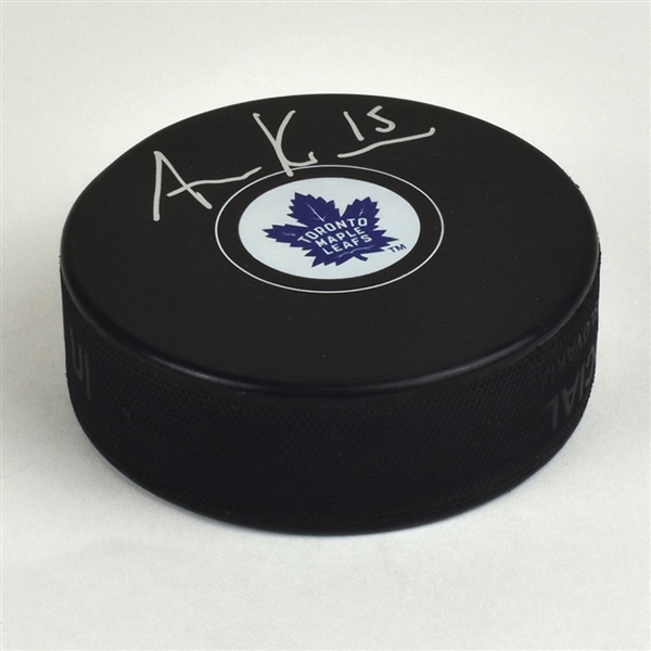 Alex Kerfoot Toronto Maple Leafs Signed Autograph Model Hockey Puck