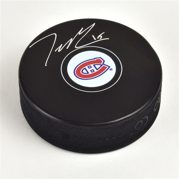 Jesperi Kotkaniemi Montreal Canadiens Signed Autograph Model Hockey Puck