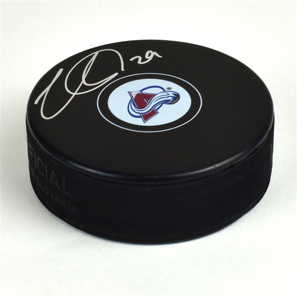 Nathan MacKinnon Colorado Avalanche Signed Autograph Model Hockey Puck