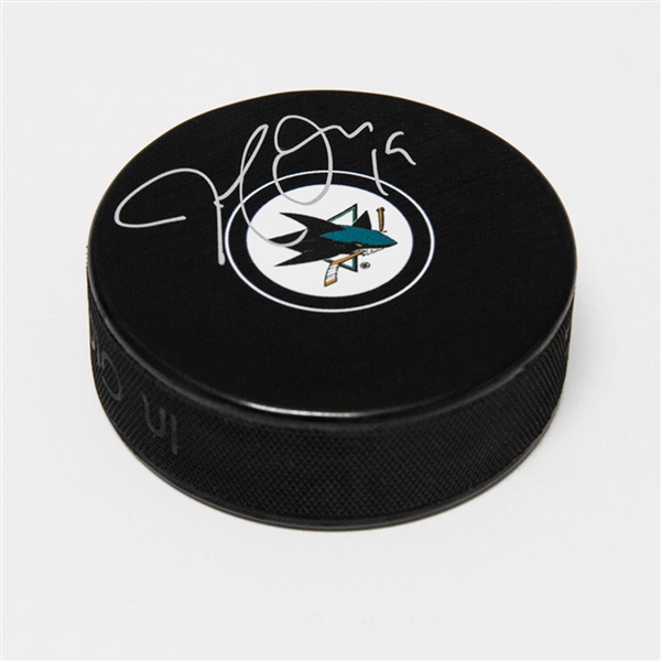 Joe Thornton San Jose Sharks Signed Autograph Model Hockey Puck