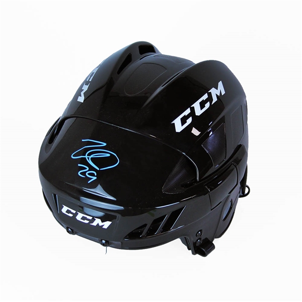Nathan MacKinnon Autographed CCM Hockey Helmet - Colorado Avalanche
