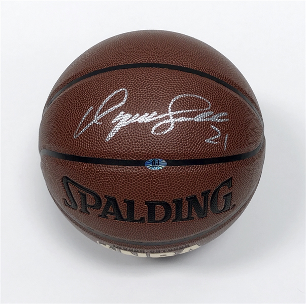 Dominique Wilkins Autographed Spalding NBA I/O Basketball - Atlanta Hawks