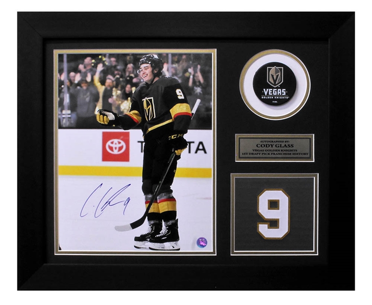 Cody Glass Vegas Golden Knights Signed Franchise Jersey Number 20x24 Frame