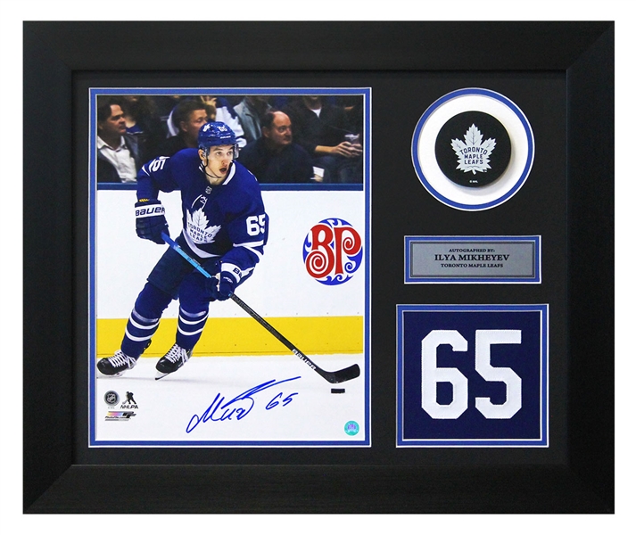 Ilya Mikheyev Toronto Maple Leafs Autographed Rookie Jersey Number 20x24 Frame