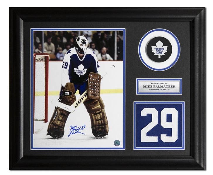 Mike Palmateer Toronto Maple Leafs Signed Franchise Jersey Number 20x24 Frame