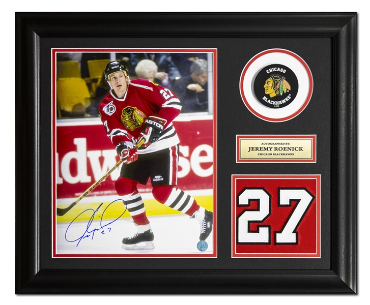 Jeremy Roenick Chicago Blackhawks Autographed Jersey Number 20x24 Frame