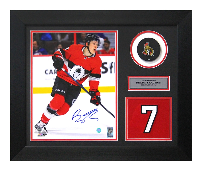 Brady Tkachuk Ottawa Senators Autographed Franchise Jersey Number 20x24 Frame