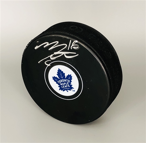 Mitch Marner Toronto Maple Leafs Signed Autograph Model Hockey Puck